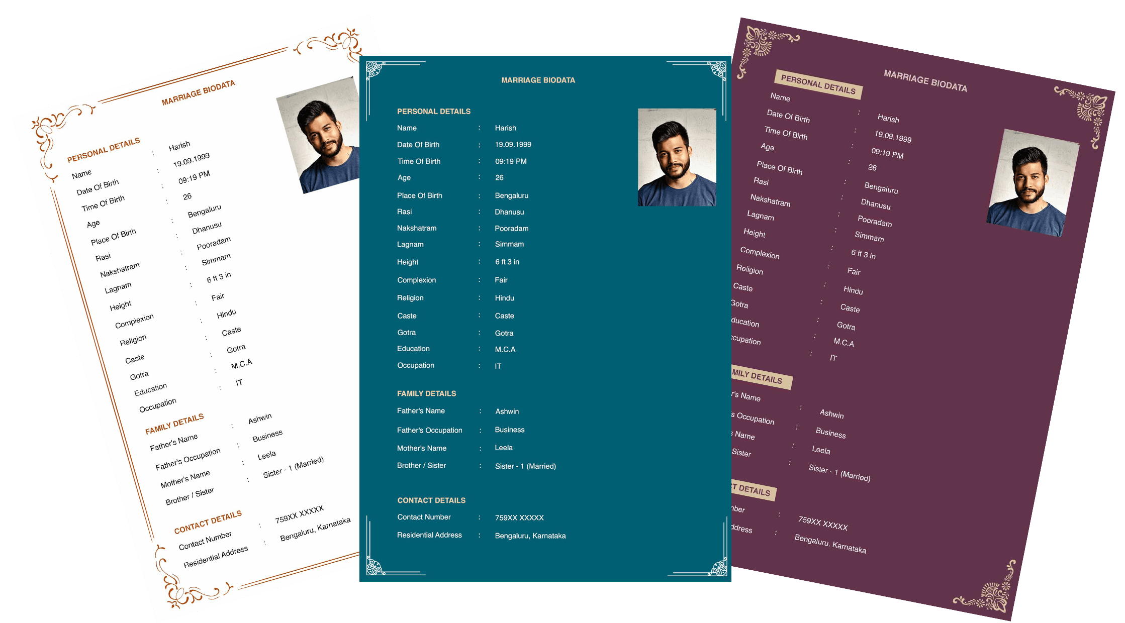 marriage biodata