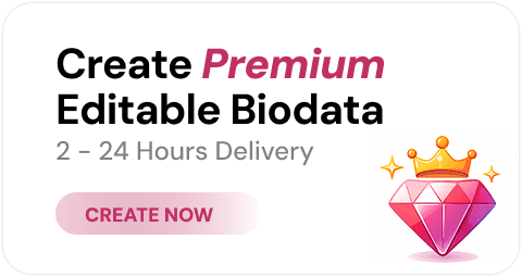 Premium Marriage Biodata Design