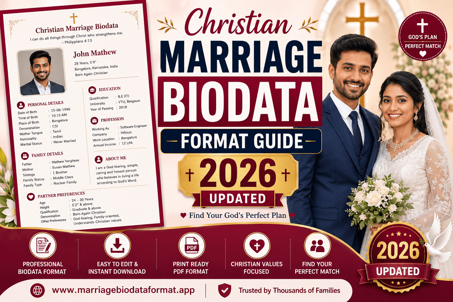 Christian Marriage Biodata