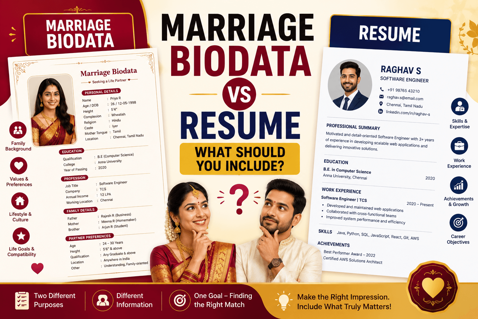 Marriage Biodata vs Resume