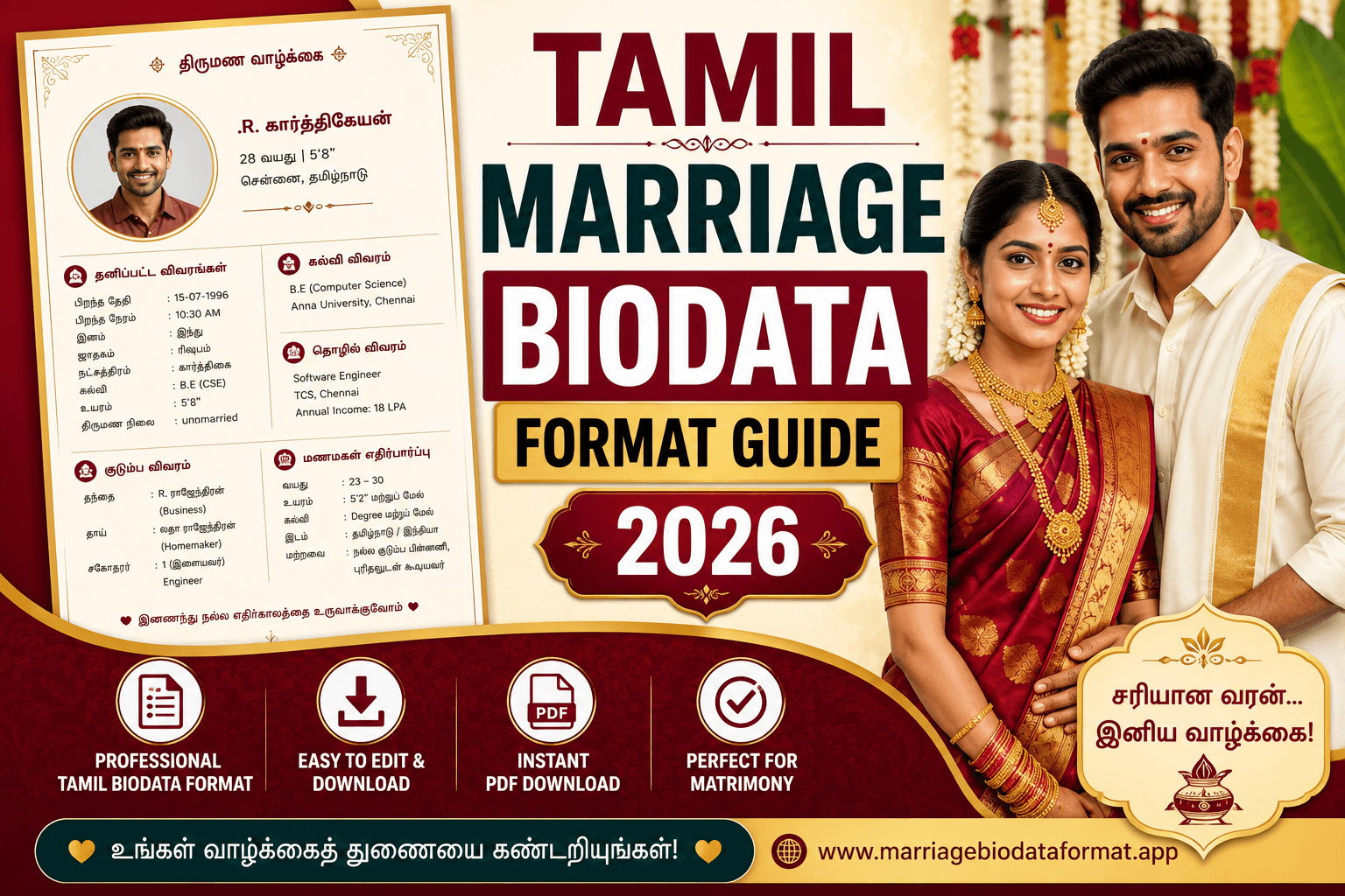 Tamil Marriage Biodata Guide