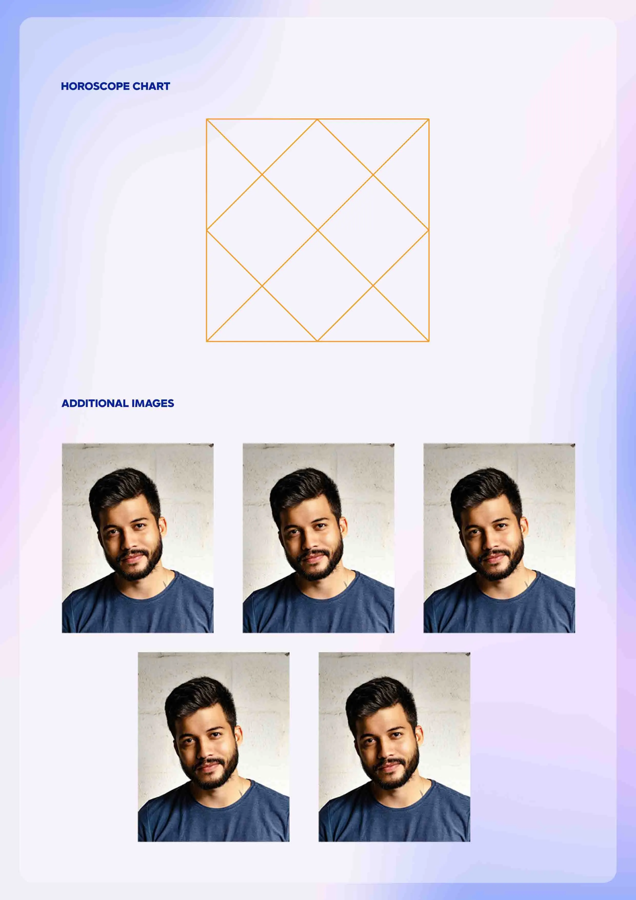 Premium Biodata Format with Multiple Photos and Horoscope