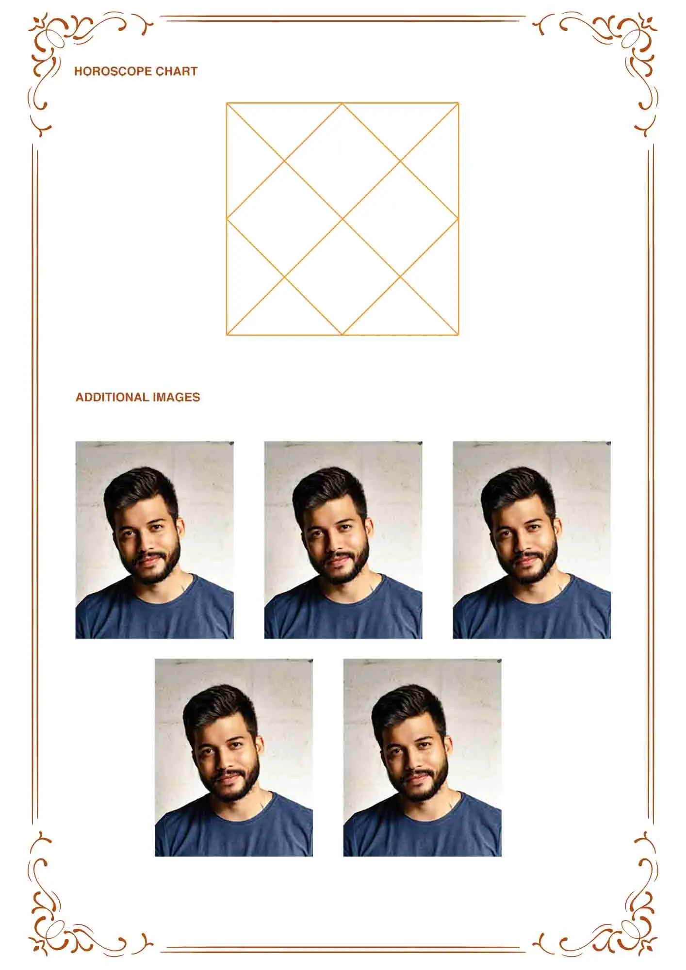 Modern Biodata Format with Multiple Photos and Horoscope