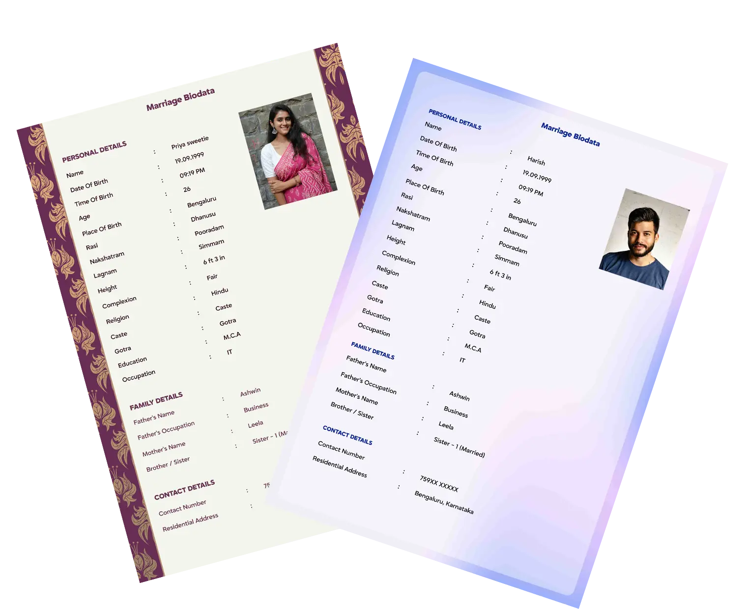premium biodata